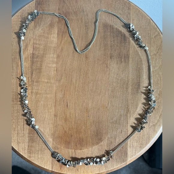 Long Gold Shimmery  Necklace - Picture 2 of 4